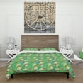thumbnail image 2 of Designart 'Tropical Pattern with Flowers & Butterflies' Tropical Duvet Cover Set, 2 of 4
