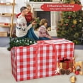 thumbnail image 6 of Tuvgenk Wreath Storage Container Holiday Wreath Storage Bag Checkered Red 32x24x8 inch Plastic Dust Bag, 6 of 7