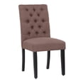 thumbnail image 3 of Costaelm Jameson Fabric Tufted Dining Side Chair 2 Pc Set in Brown, 3 of 9