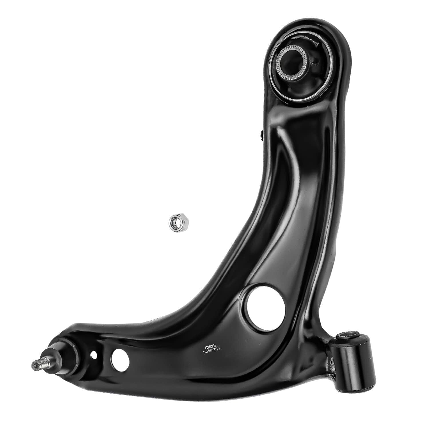 Detroit Axle - Front Right Lower Control Arm for 2006-2018 Toyota Yaris 2012-2019 Prius C 2008-2014 Scion xD, Passenger Side Lower Control Arm with Ball Joint Replacement