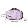 thumbnail image 3 of Cute Cosmetic Bags for Purse,Featherweight Small Quilted Makeup Bag with Zipper & Handle, for Storing Stationery and Office Supplies Pink, 3 of 8