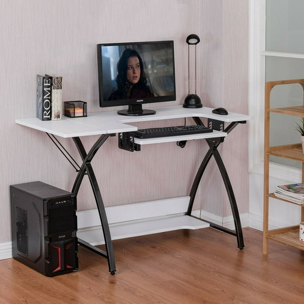 Costway Sewing Craft Table Computer Desk w Adjustable Platform