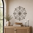 thumbnail image 2 of DecMode Brown Metal Scrolled Medallion Fleur De Lis Wall Decor, 2 of 11