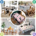 thumbnail image 4 of Border Collie Dogs with Pioneer Flower Rectangle Tablecloth 60"x84",Waterproof Polyester Rectangle Table Cloth, Wipeable Spillproof Polyester Tablecloth for Dining, Camping, Indoor and Outdoor, 4 of 5