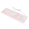 thumbnail image 3 of USB Wired Foldable Keyboard, Soft Silicone Water Proof Keyboard with 103 Keys for PC Laptop, Rollup for School Travel, 3 of 7