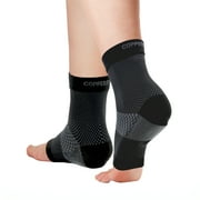 Copper Fit Heel Relief Compression Sleeves with Advanced Plantar Fascia Support, Unisex