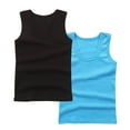 thumbnail image 2 of GERsome 2 Pack Unisex Kids Tank Tops, Boys and Girls Soft Cotton Tank Tops Sleeveless Undershirts Tees Solid Color Round Neck Shirts, Sizes 2-14 Years, 2 of 3