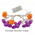 thumbnail image 2 of Halloween LED String Lights, Ghost Pumpkin and Bat Motif Decorative Lighting, Spooky Indoor Outdoor Festival Lights for Patio/Mantel/Party Ambiance/Home Display, 59in, 10 Lights, Constant Mode, 2 of 7