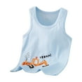 thumbnail image 1 of Économies d'Été! SROBPTY Garçons Filles Camisoles Sans Manches Hauts, Camisole de Base à Col Rond d'Été pour Enfants Camisole Décontractée Confortable pour Garçons Bleu Pâle, 9 Ans, 1 of 3