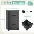 thumbnail image 3 of AQY File Cabinet with Lock, Metal Filing Cabinets for Home Office, 18" Deep Vertical Storage Drawer for Hanging A4/Letter/Legal Size Files, 3 of 14