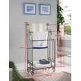 thumbnail image 2 of Kings Brand Furniture Metal Free Towel Rack Stand with Shelf, Pewter, 2 of 2