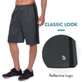 thumbnail image 6 of BALEAF Men's 11'' Athletic Basketball Shorts Long with Zipper Pockets Gym Shorts Lightweight Workout Training Drawstrings Grey Size XXXL, 6 of 7