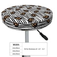 thumbnail image 4 of Balery Haloween Pumpkins Fundas de asiento para taburete de bar redondo de tela de terciopelo ajustables que protegen de arañazos y manchas para sillas de 14 a 17 pulgadas.-14 inch, 4 of 7