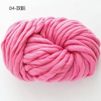 Zhuge Premium Super Bulky Merino Yarn | 250-Grams of 100% Wool Yarn Chunky Weight, Thick Wool Yarn for Knitting, Crochet, Blanket,Weaving,Pearly pink