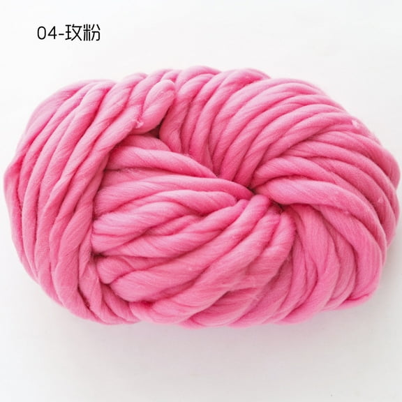 Zhuge Premium Super Bulky Merino Yarn | 250-Grams of 100% Wool Yarn Chunky Weight, Thick Wool Yarn for Knitting, Crochet, Blanket,Weaving,Pearly pink