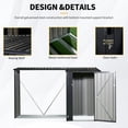 thumbnail image 2 of Outdoor Steel Firewood Rack and Metal Storage Shed,Two-In-One,Black (updated version), 2 of 18