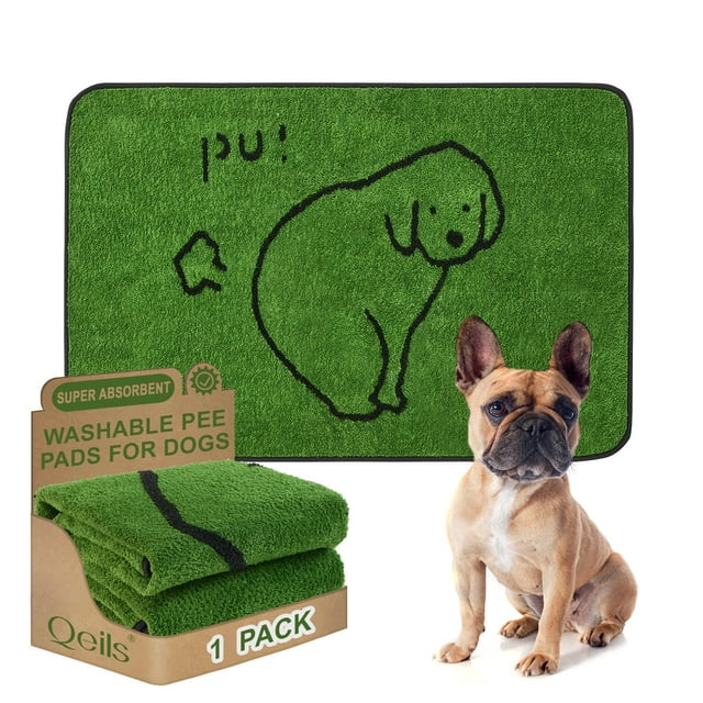 Alfombrillas Reutilizables para Cachorros Qeils, Paquete de 2 Almohadillas Lavables para Orina de Perros