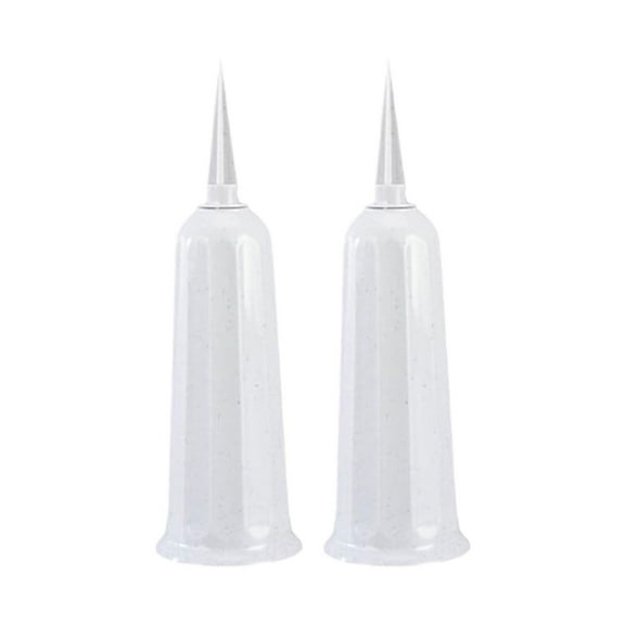 Loetky 2-Pack Plastic Cemetery Vases with Ground Spikes, Funeral Grave Flower Holder, Decorative Memorial Decor for Outdoor Gravesite & Headstone Arrangements
