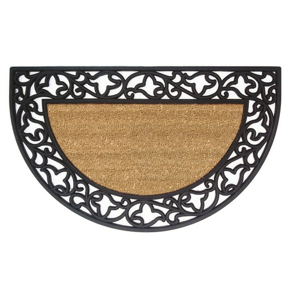 Rubber Coir Doormat Acanthus, Plain - 22" x 36"
