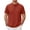 Orange, variant on Men's Shirts Round Neck Short Sleeve Solid Color Pullover T-Shirt with Split Hem, Casual Fashionable