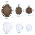 thumbnail image 2 of DIY Pendant Making with Alloy Pendant Cabochon Settings and Glass Cabochons Mixed Color, 2 of 7