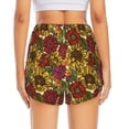 thumbnail image 4 of Uemuo Sunflower Pattern Women's Athletic Shorts High Waisted Running Shorts with Liner Pockets Gym Elastic Workout Shorts-Medium, 4 of 9