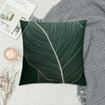 thumbnail image 2 of RUIYC Tropical Leaves Throw Pillow Covers, Satin Decorative Abstract Natural Plant Leaf Pillowcase Minimalist Soft Square Cushion Covers for Living Room Bedroom Couch., 2 of 5