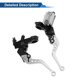 thumbnail image 5 of Palancas de freno de embrague cortas para Honda, Kawasaki, Suzuki y Yamaha, ajustables, palanca de freno de manillar de motocicleta, aleación de aluminio, tono plateado sólido, 5 of 6