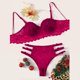 thumbnail image 2 of Gibobby Conjunto de lencería de encaje Pijamas de liga de Lencería de encaje Nuevo anillo sexy Ropa de dormir Ropa interior Íntima(Rosa caliente, XL), 2 of 5