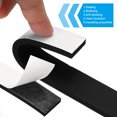 thumbnail image 3 of Uxcell Weather Stripping for Doors, 1 Roll 1-3/16" W x 3/16" T Foam Seal Tape Insulation Strip Black(6.56 Ft Length), 3 of 5