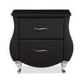 thumbnail image 3 of Urban Designs Erin Modern Black Faux Leather Upholstered Nightstand, 3 of 5