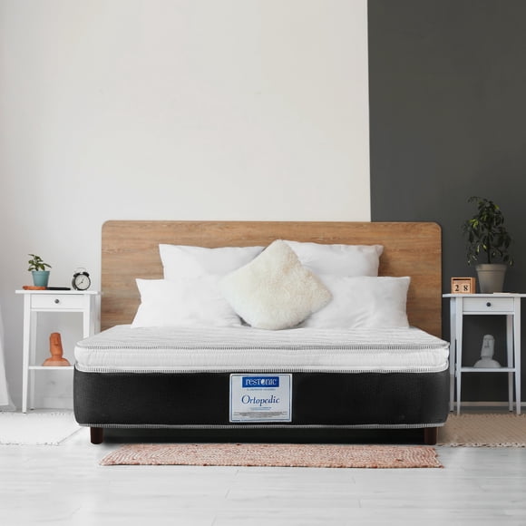 Colchón Restonic Ortopedic Individual Híbrido con Resortes Bonell Calibre 13.5 y Pillow Top