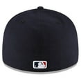 thumbnail image 4 of Men's New Era Navy Cleveland Guardians Authentic Collection On-Field Road Low Profile 59FIFTY Fitted Hat, 4 of 5