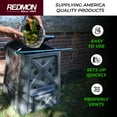 thumbnail image 3 of Redmon 65 Gallon Capacity Compost Bin with Lift Off Lid and 4 Door Access, Black, 27 Pack, 3 of 10