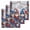 Light Gray Dark Blue, variant on Independence Day Gnomes Kitchen Dish Towels for Drying Dishes Set of 3, Red Blue Floral Gray Wood Waffle Weave Microfiber Hand Tea Bathroom Towels Quick Dry & Absorbent Towel 12x12