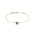 thumbnail image 1 of Pulsera Aro Esmeralda y Diamantes Naturales Oro Sólido 14k, 1 of 3