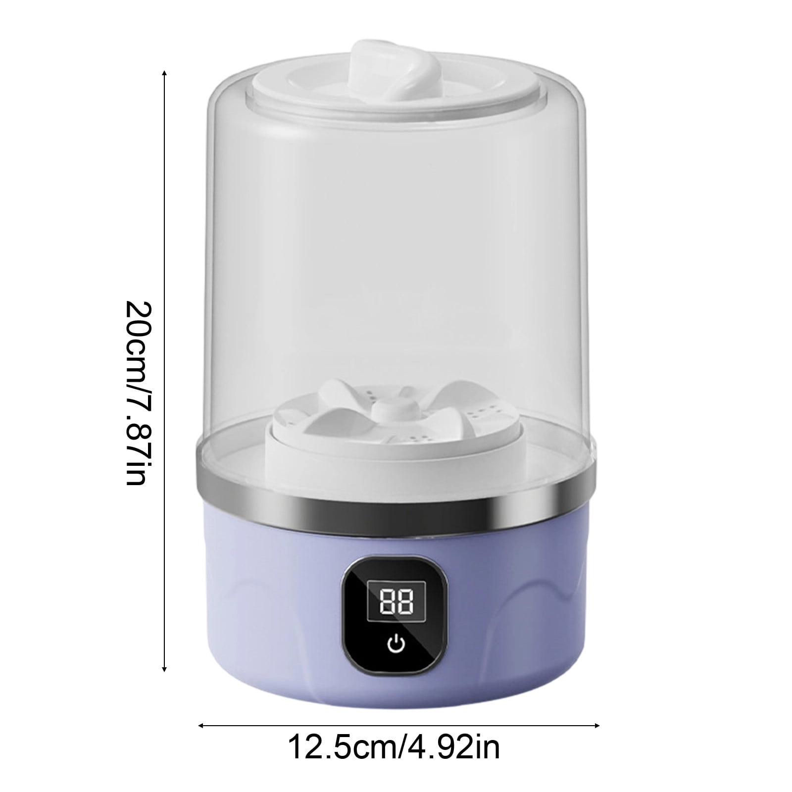 Mini Laundry Tool Compact Space-Saving Washer Gentle Fabric Care Efficient Water Power Use,Small Apartments Dormitories Travel Hotels for Undergarments Socks Delicates Baby Clothes Daily Care-Purple
