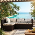 thumbnail image 3 of SHANNA 2 Pack Printed Patio Stretch Sofa Cushion Covers, Floral Pattern Outdoor Sofa Cushion Covers, Replacement Washable Couch Chair Cushion Covers Porch Patio Furniture Protector, 3 of 11