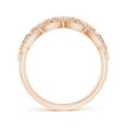 thumbnail image 2 of ANGARA Natural Diamond Openwork Anniversary Ring in 14K Rose Gold for Women (Size-2.1mm| Color-I-J| Clarity-I1-I2) | April Birthstone, Anniversary, Jewelry Gift for Women | Natural Diamond Ring, 2 of 9