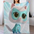 thumbnail image 1 of Manta de dibujos animados SuperKitties, súper suave, acogedora y cálida manta de felpa para niños y niñas, mantas de franela ligeras y difusas para sofá, cama, viajes, camping, regalos de 40 x 30, 1 of 8