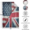 thumbnail image 5 of Vintage USA UK Flag Tea Towels 4 Pack American England Flag Kitchen Dish Cloth with Hanging Loop, 18"x28" Lint-Free Absorbent Towel for Kitchen Drying Wiping and Cleaning, 5 of 7