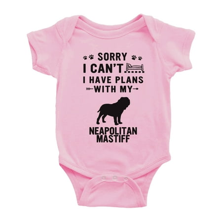 

Sorry I Can t I Have Plans With My Neapolitan Mastiff Love Pet Dog Cute Baby Jumpsuits (Pink 18-24 Months)