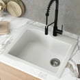 thumbnail image 2 of KRAUS Quarza 25 Dual Mount Single Bowl Granite Kitchen Sink in White, 2 of 14