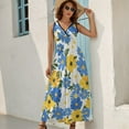 thumbnail image 2 of Floral Colorful Flower Sleeveless Dress Woman Fashion Long Dresses Women's Summer Suit Dress 2025, 2 of 7