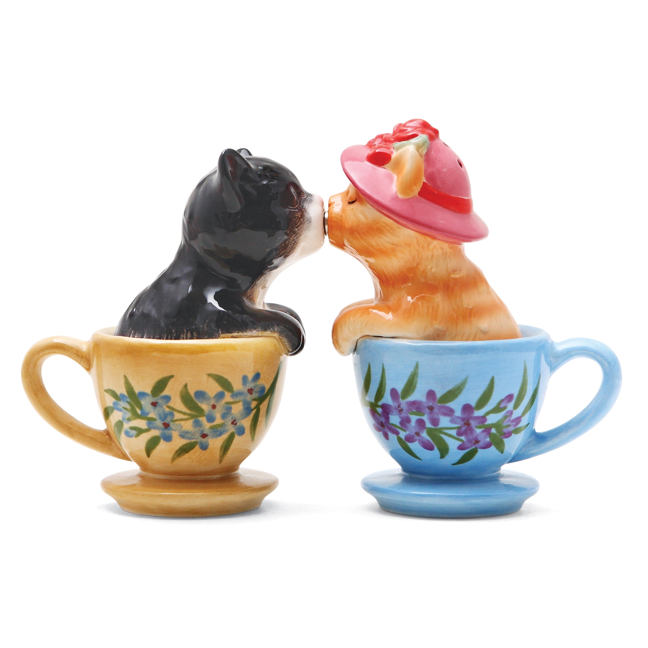 Pacific Trading Kissing Cocker Spaniel Pups in Tea Cups Magnetic Salt and Pepper Shakers Set 