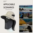 thumbnail image 6 of NFTIGB UV Protection Hiking Hat, Removable Neck Flap Fishing Cap, 22.4 inches / 57 cm, Beige, 6 of 9