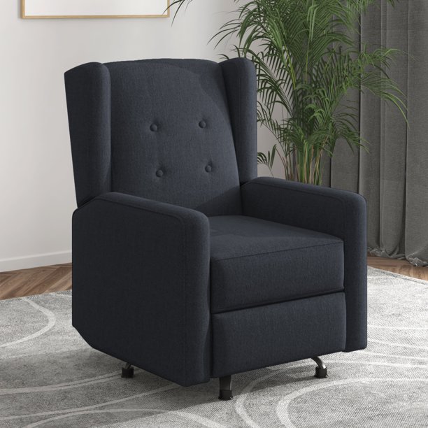 Mjkone Swivel Glider Push Back Recliner,Single Adjustable Reclining