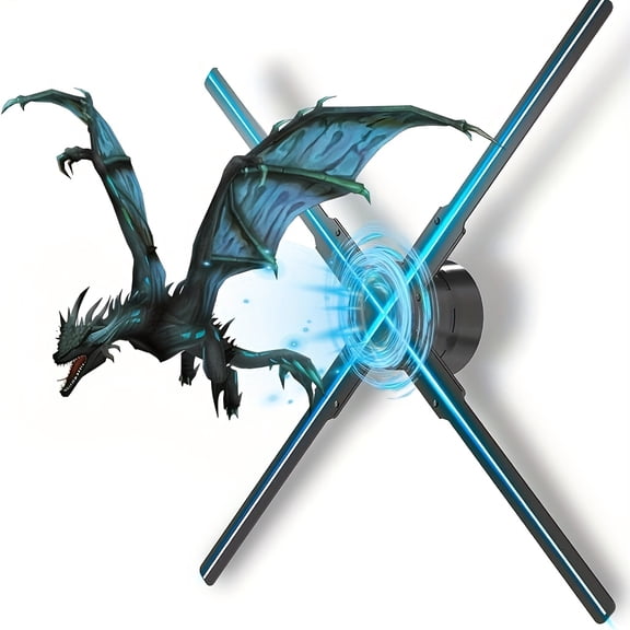 3D Hologram Fan, 52cm 3D Hologram Projector HD LED ResolutionAdvertising Display with Remote for Business, Bar, Halloween