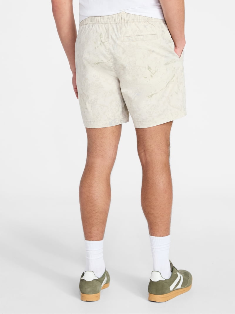 No Boundaries, Men's Flat Front Shorts, Off-White, 6 in Inseam