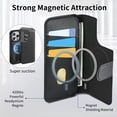 thumbnail image 2 of Allytechgroup for iPhone 13 Pro Case, 2-in-1 Wallet Phone Cover with Detachable PU Leather Card Holder, Magnetic MagSafe-Compatible RFID Blocking Protective Case & Wristband, Black, 2 of 14